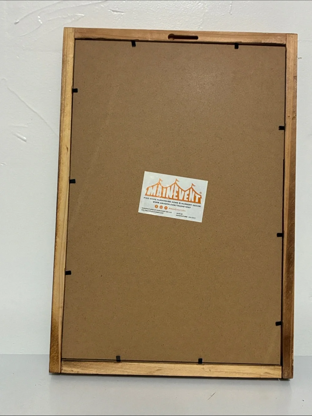 Framed 'Because Someone We Love' Wall Sign - White & Natural Wood